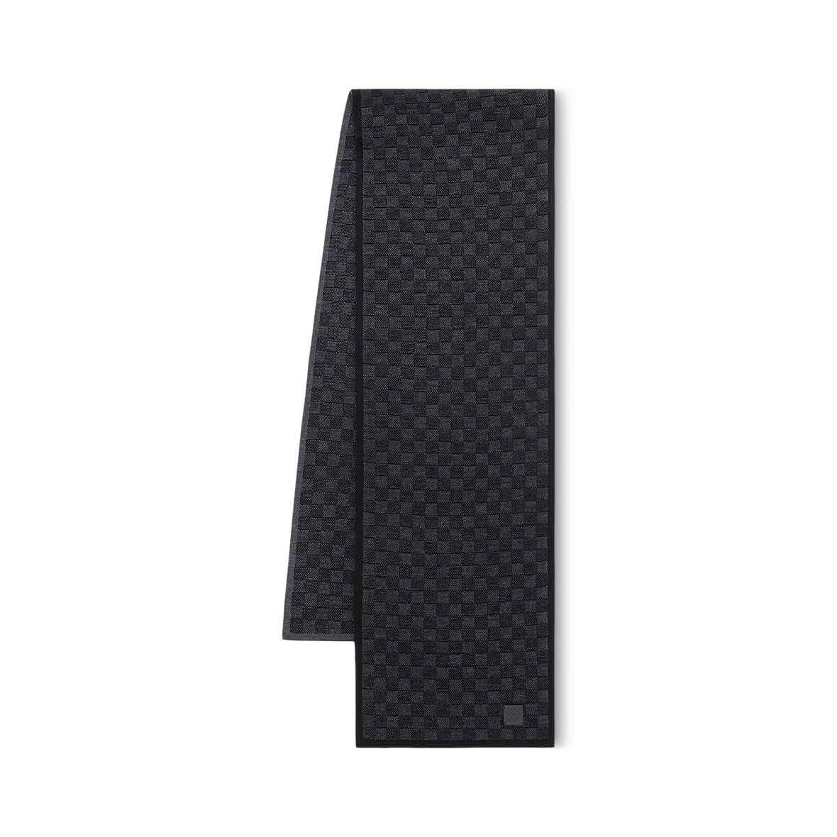 Bonnet et Écharpe Néo Petit Damier Noir