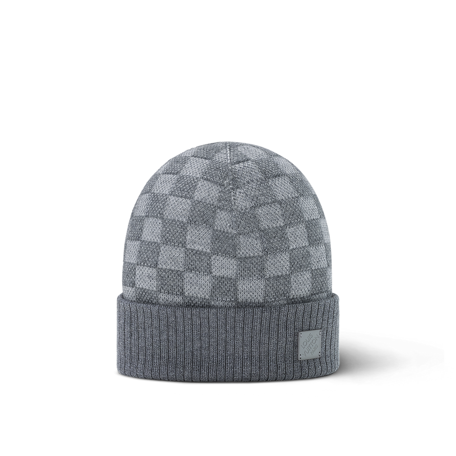 Bonnet et Écharpe Néo Petit Damier Gris