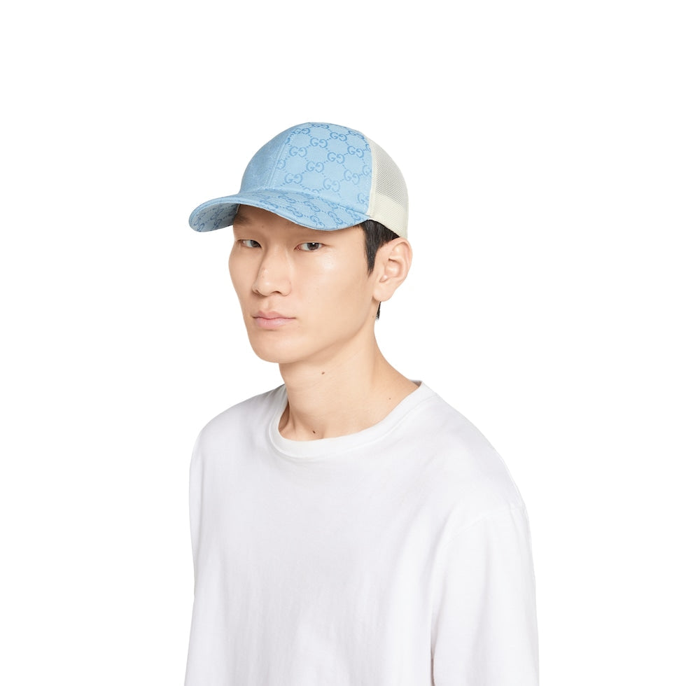 CASQUETTE EN TOILE ORIGINAL GG BLEU BLANC