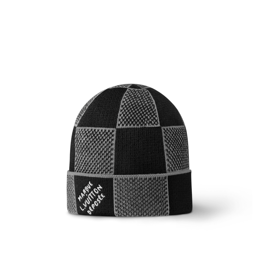 Bonnet et Écharpe Damier Heritage Noir