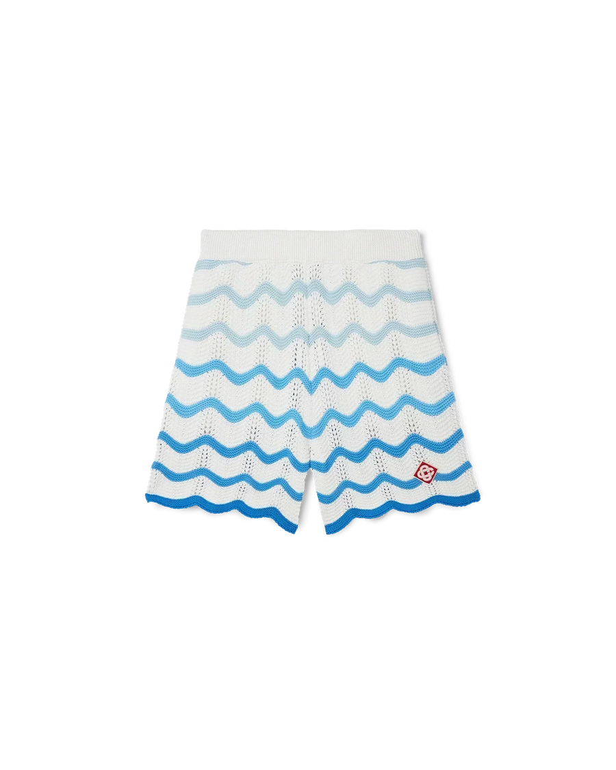 Wavy Gradient Crochet Shorts - casablanca