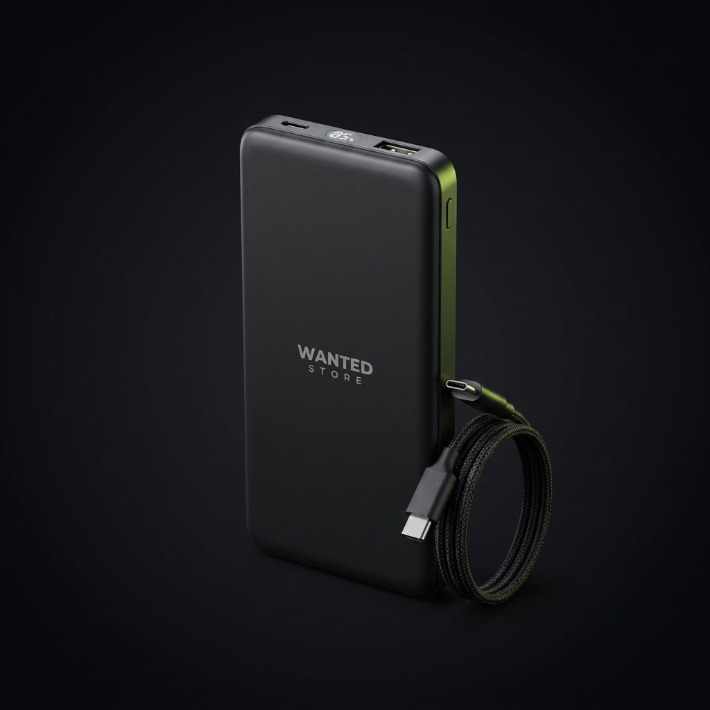 Batterie externe 10 000 mAh Wanted Store avec câble USB-C