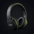 Casque sans fil Wanted Store à réduction de bruit, noir mat et vert citron