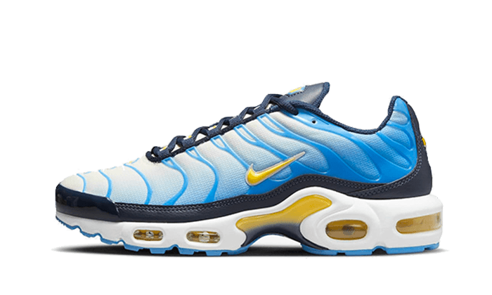 Nike® Air Max Plus University Blue Topaz Gold