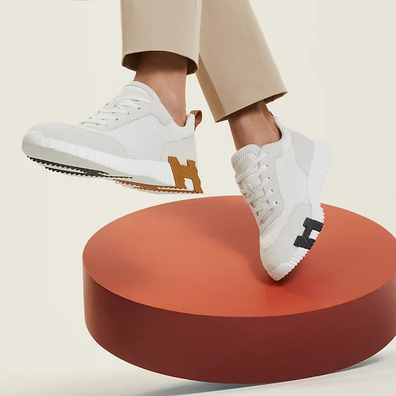 Hermès Bouncing blanc/maron/noir