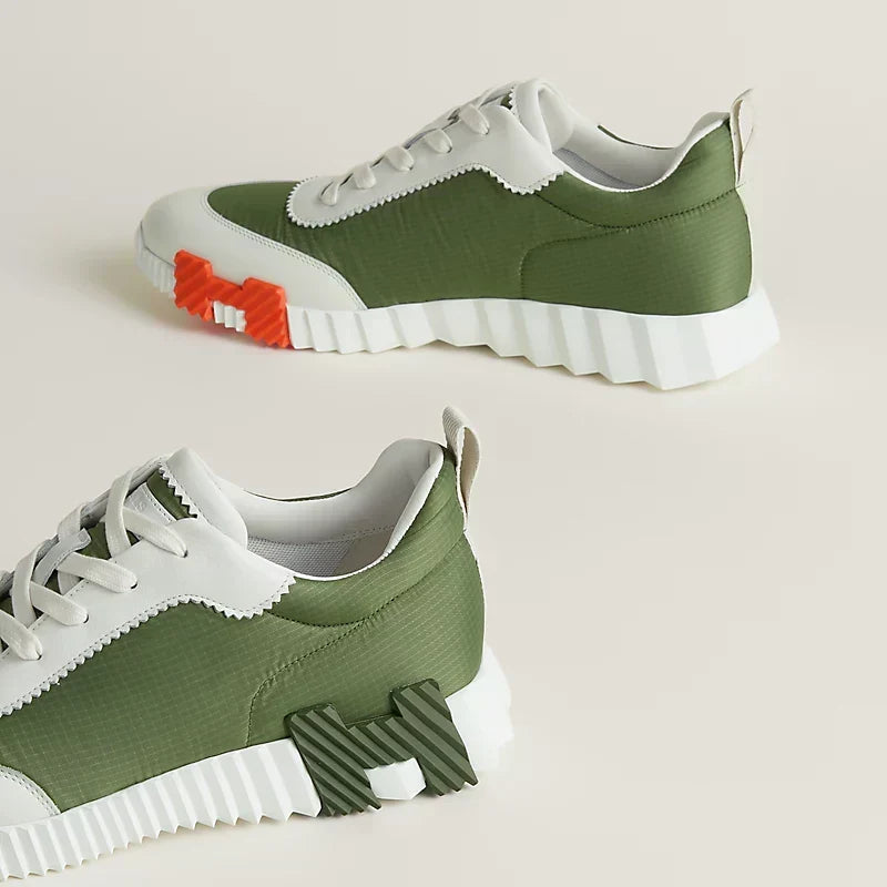 Sneakers Hermès matcha / blanc
