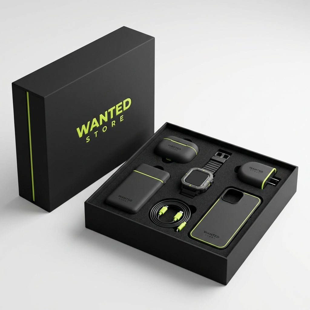 Coffret Wanted Store et son insert mousse avec les accessoires