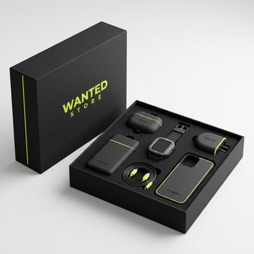 Coffret Wanted Store et son insert mousse avec les accessoires